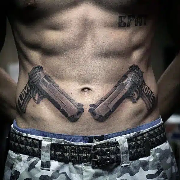 Lower Stomach Tattoos for Men