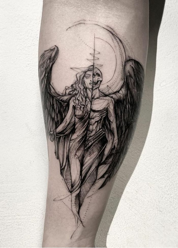 180+ Angel Tattoos To Help You Find Your Guardian Angel