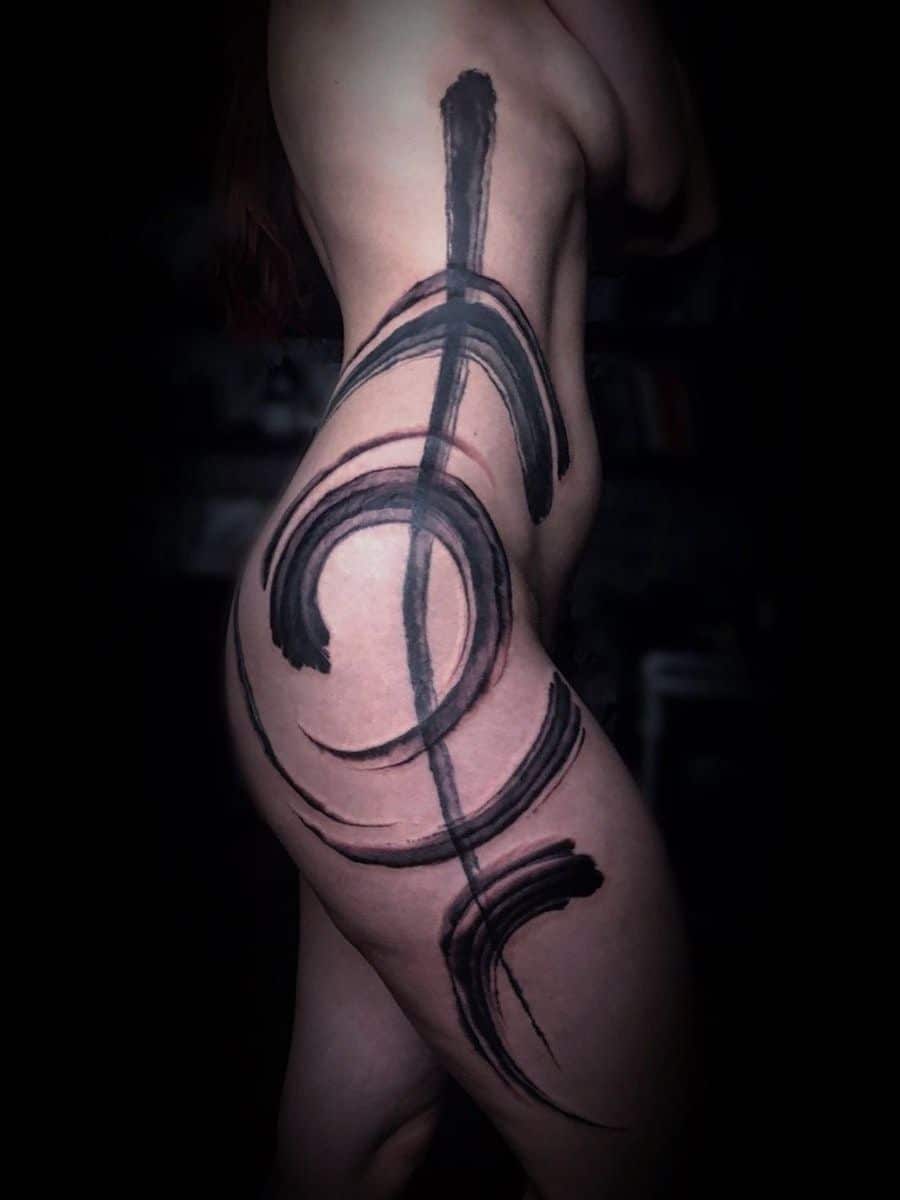 Abstract tattoo style for women