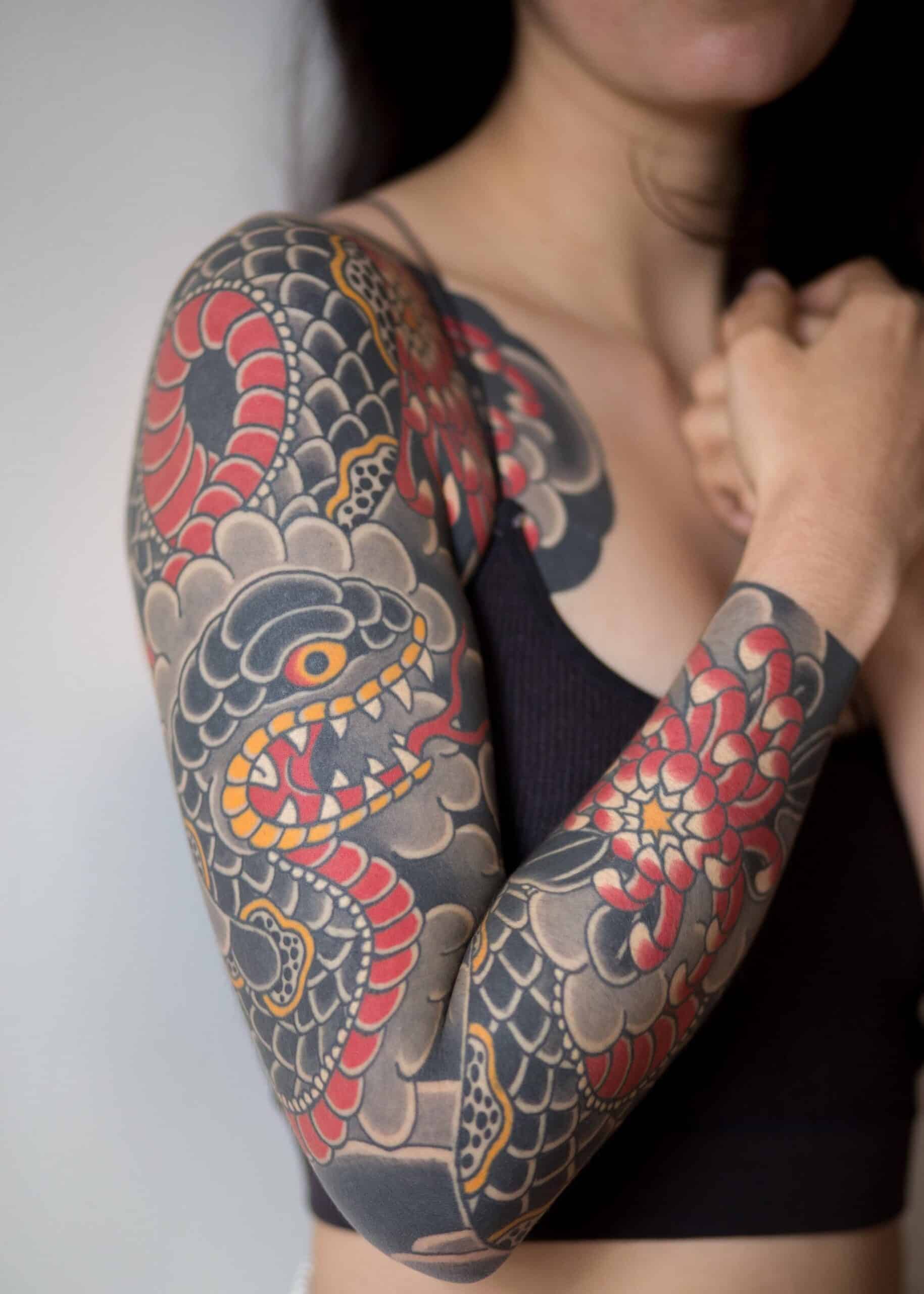 Japanese tattoo style for women