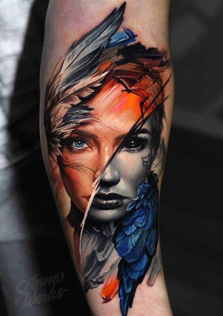Realism tattoo style for women