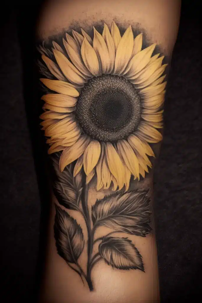 sunflower tattoo 1
