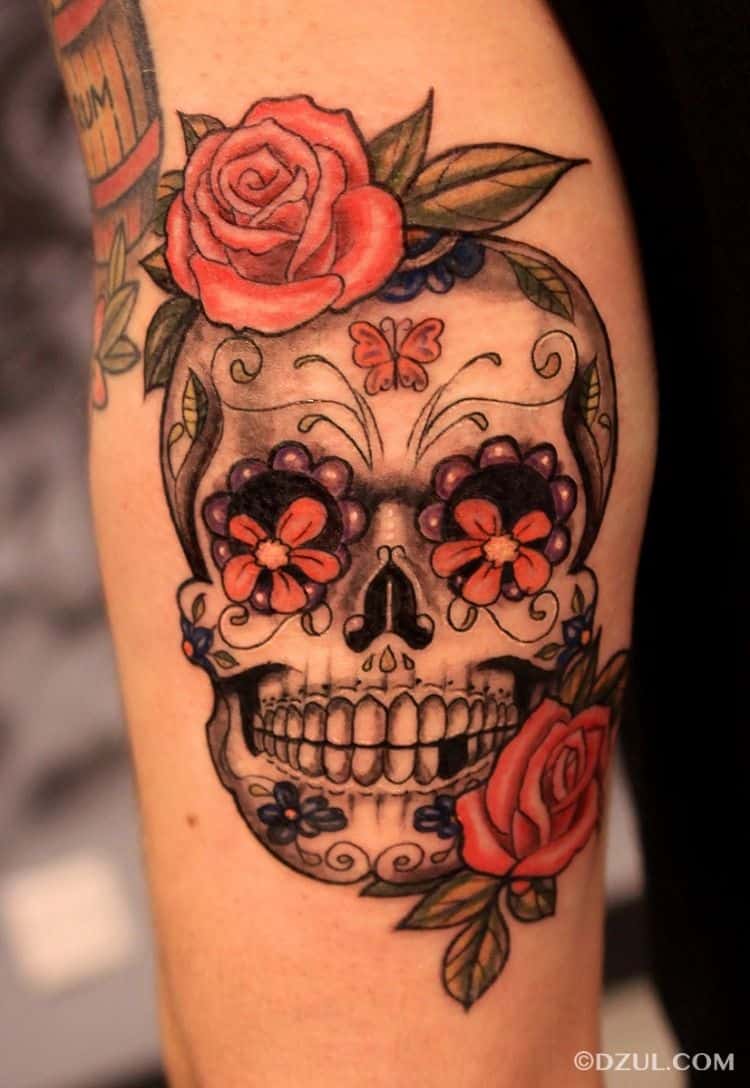 175+ Sugar Skull Tattoos That Celebrate Life And Death