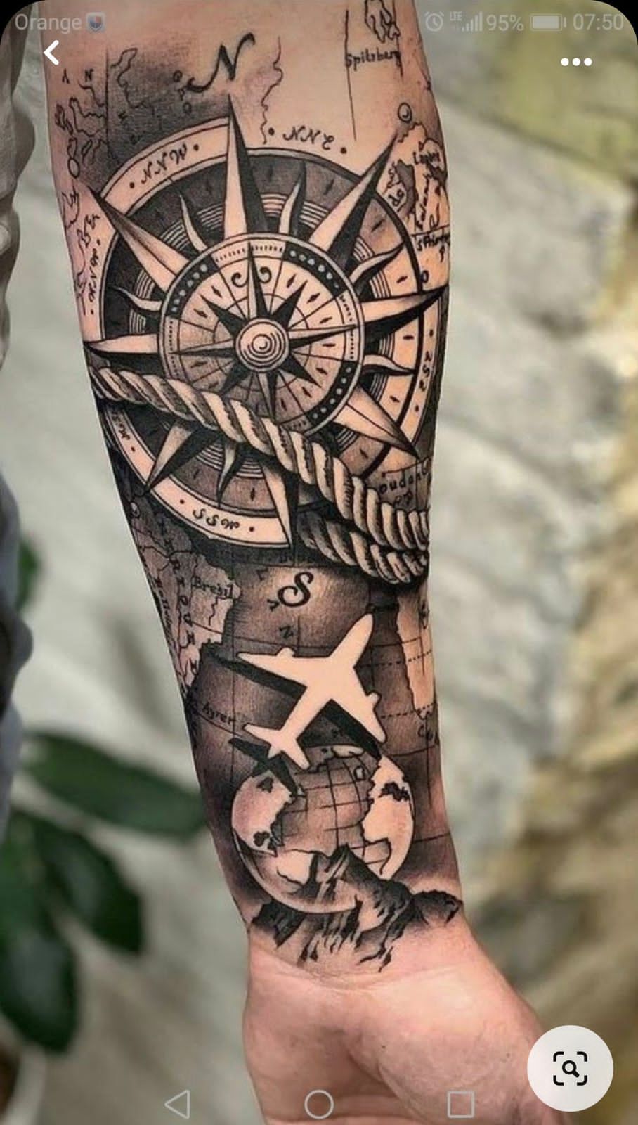 Compass Arm Tattoos For Men