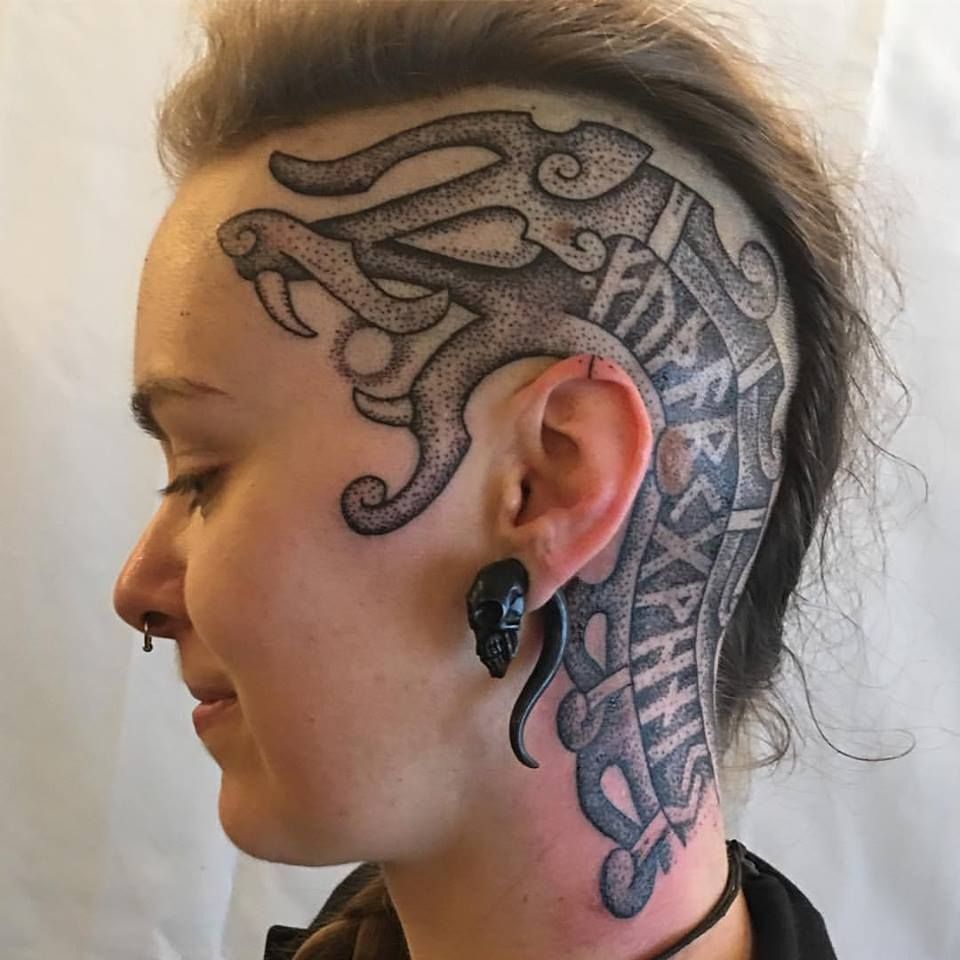 Head Viking Tattoos For Women