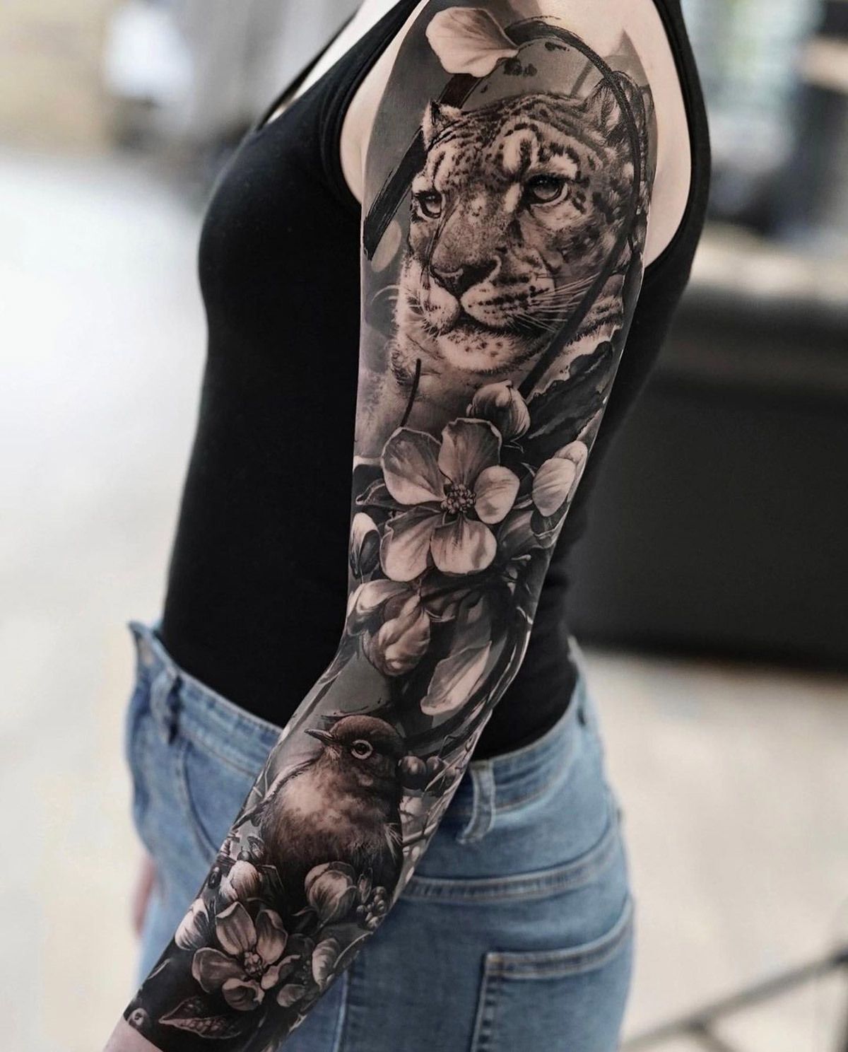 Nature Inspired Sleeve Tattoos For Women
