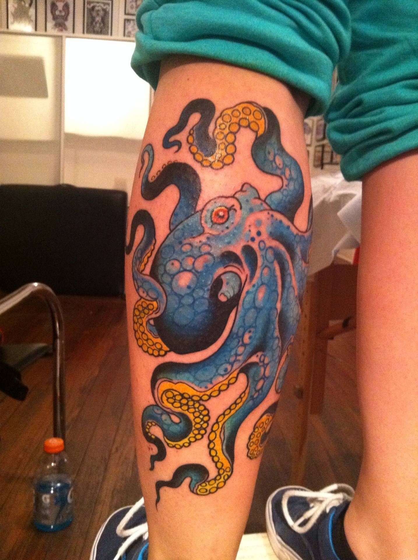 Octopus Calf Tattoo