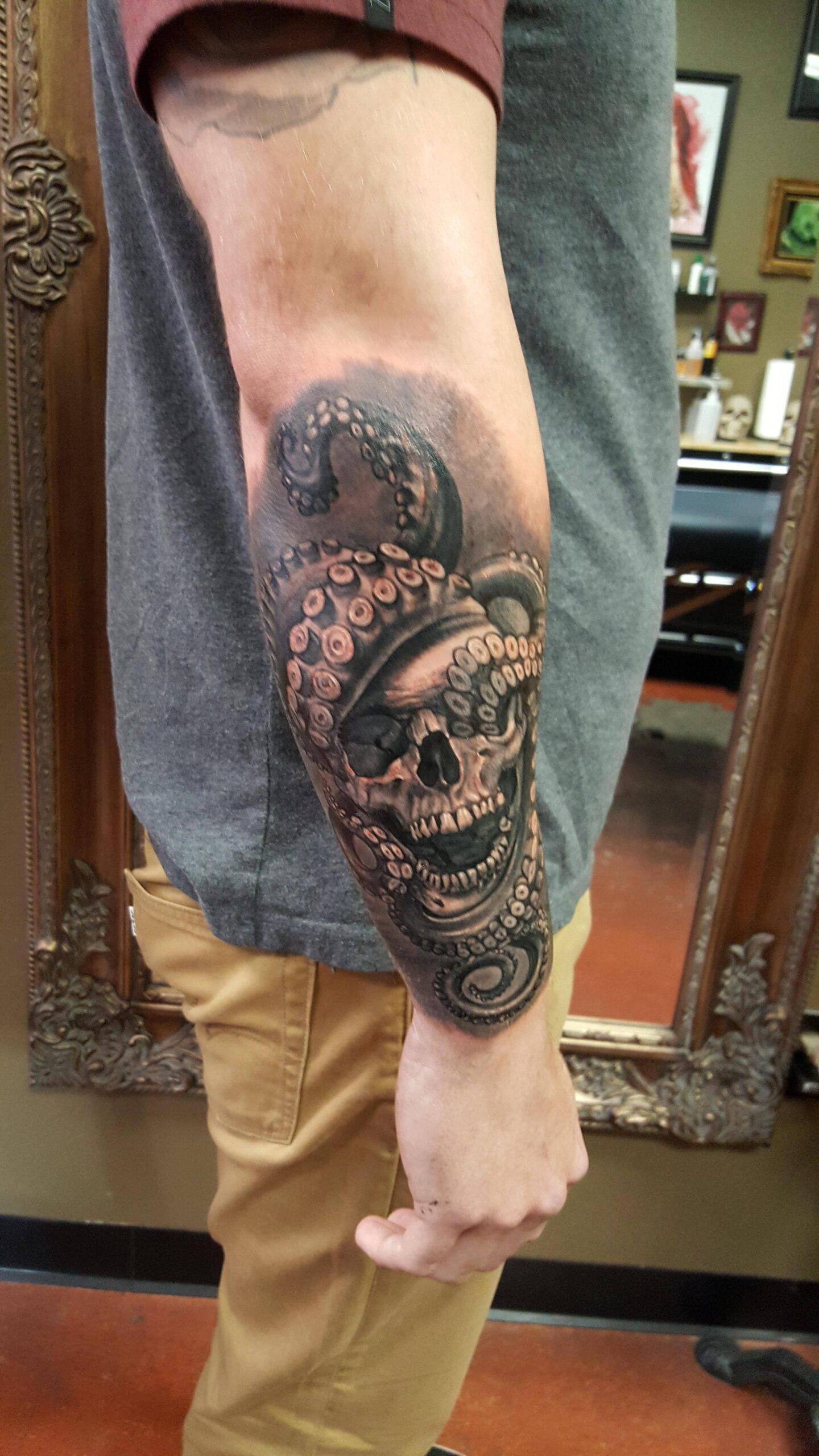 Skull And Octopus Tattoo
