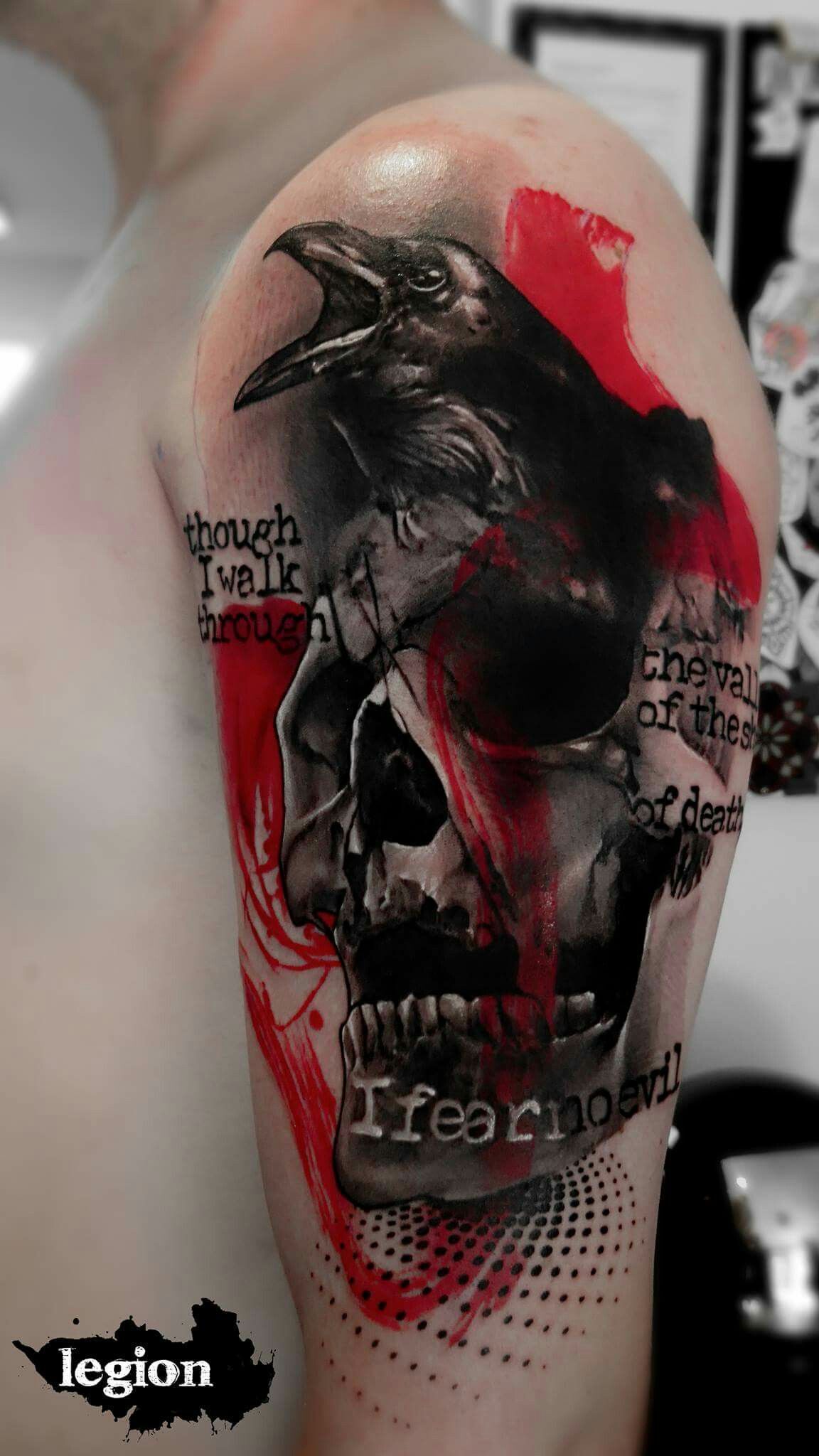 Skull Trash Polka Tattoos