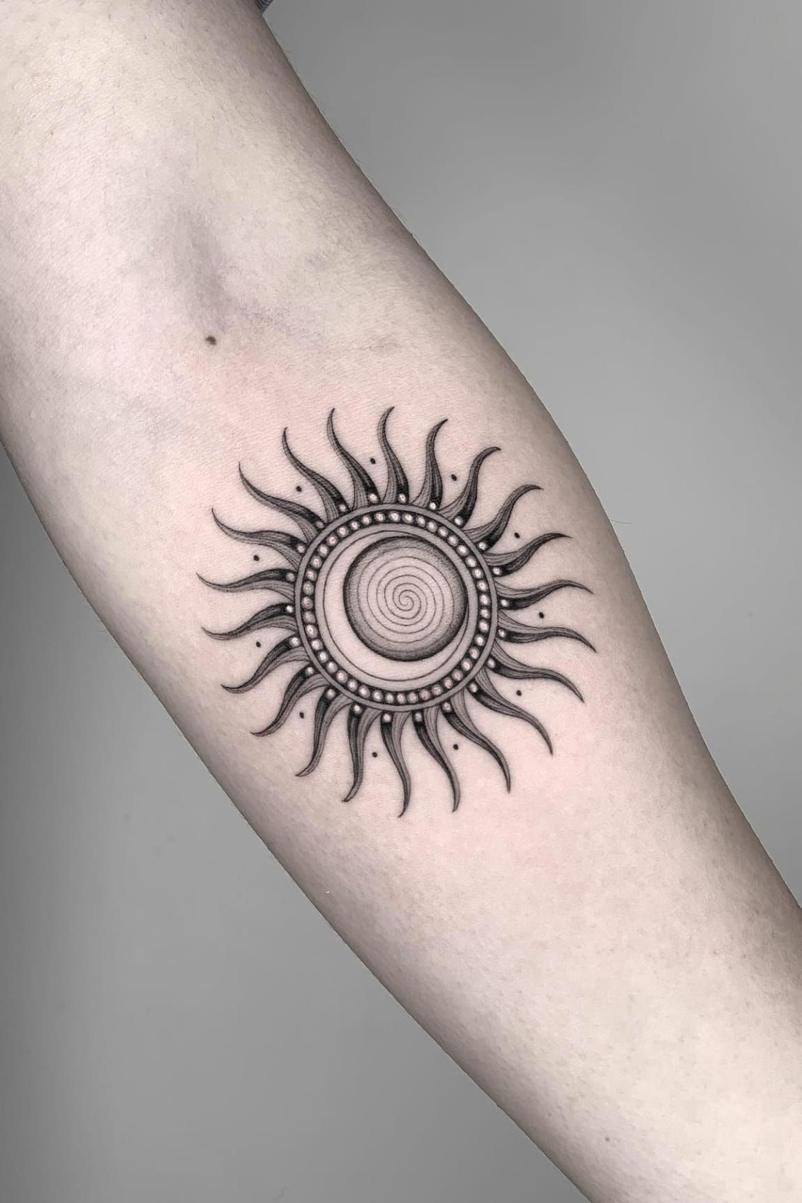Traditional Sun Tattoo