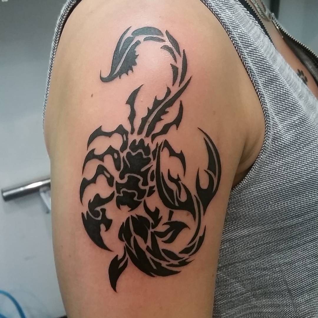 Tribal Scorpion Tattoo